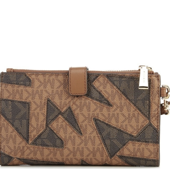 Michael kors Signature Jet Set Medium Double Zip Wristlet Wallet - Picture 2 of 10